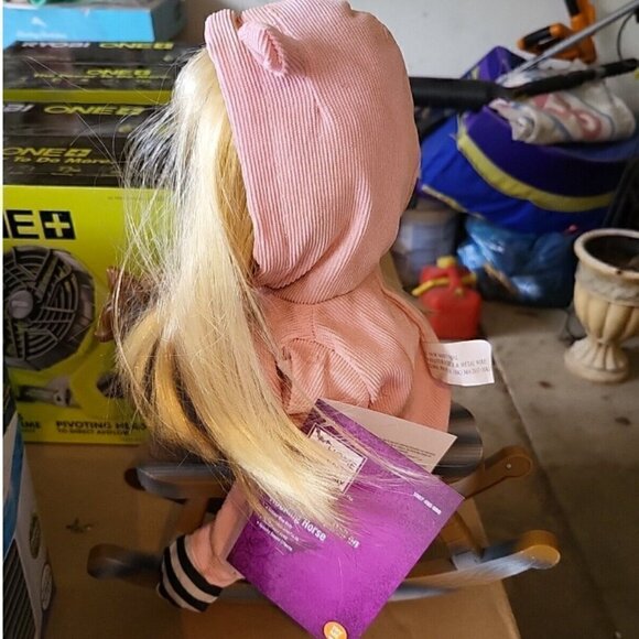 Nwt-"Last ONE"halloween 17" Animated Creepy Singing Doll on Rocking Horse Motion - Picture 10 of 16